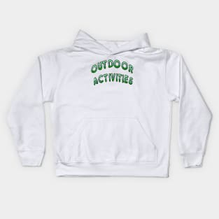 Outdoor Activities (Green) Kids Hoodie